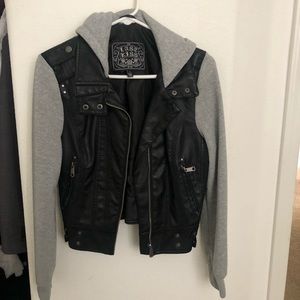 Leather / Grey jacket